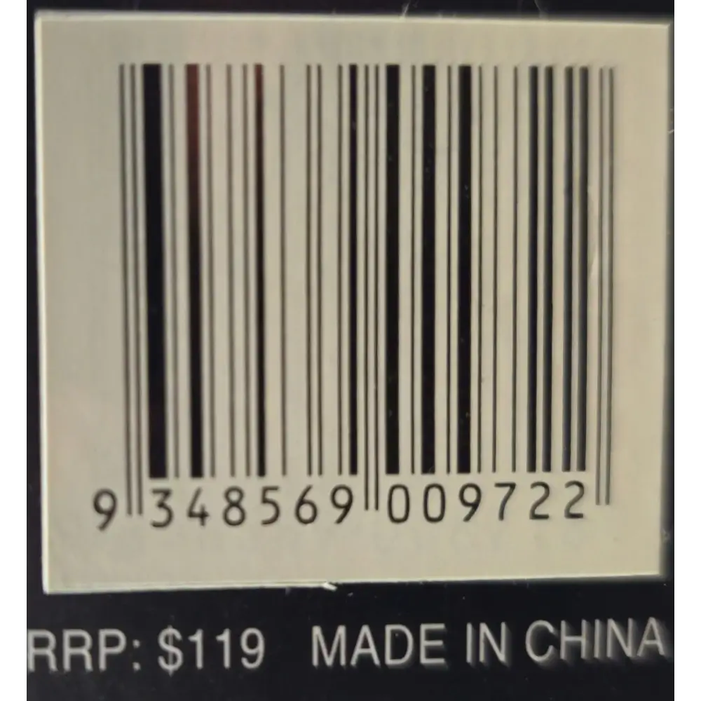 Barcode label with product details