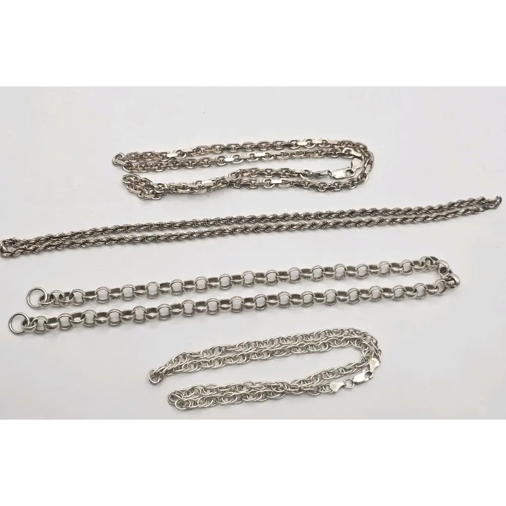 Set of silver chains