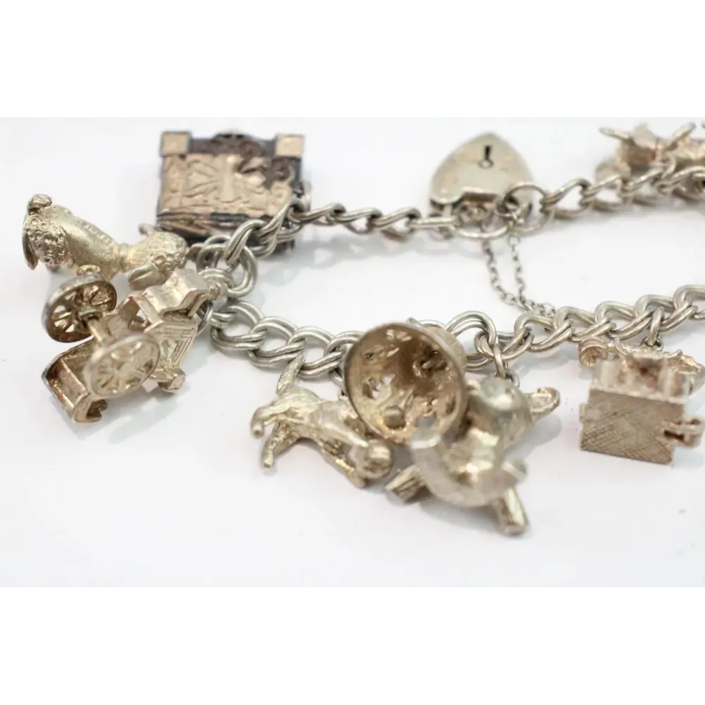 Silver charm bracelet