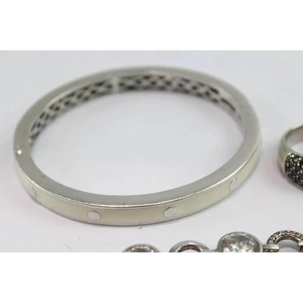 Silver bracelet with small beads