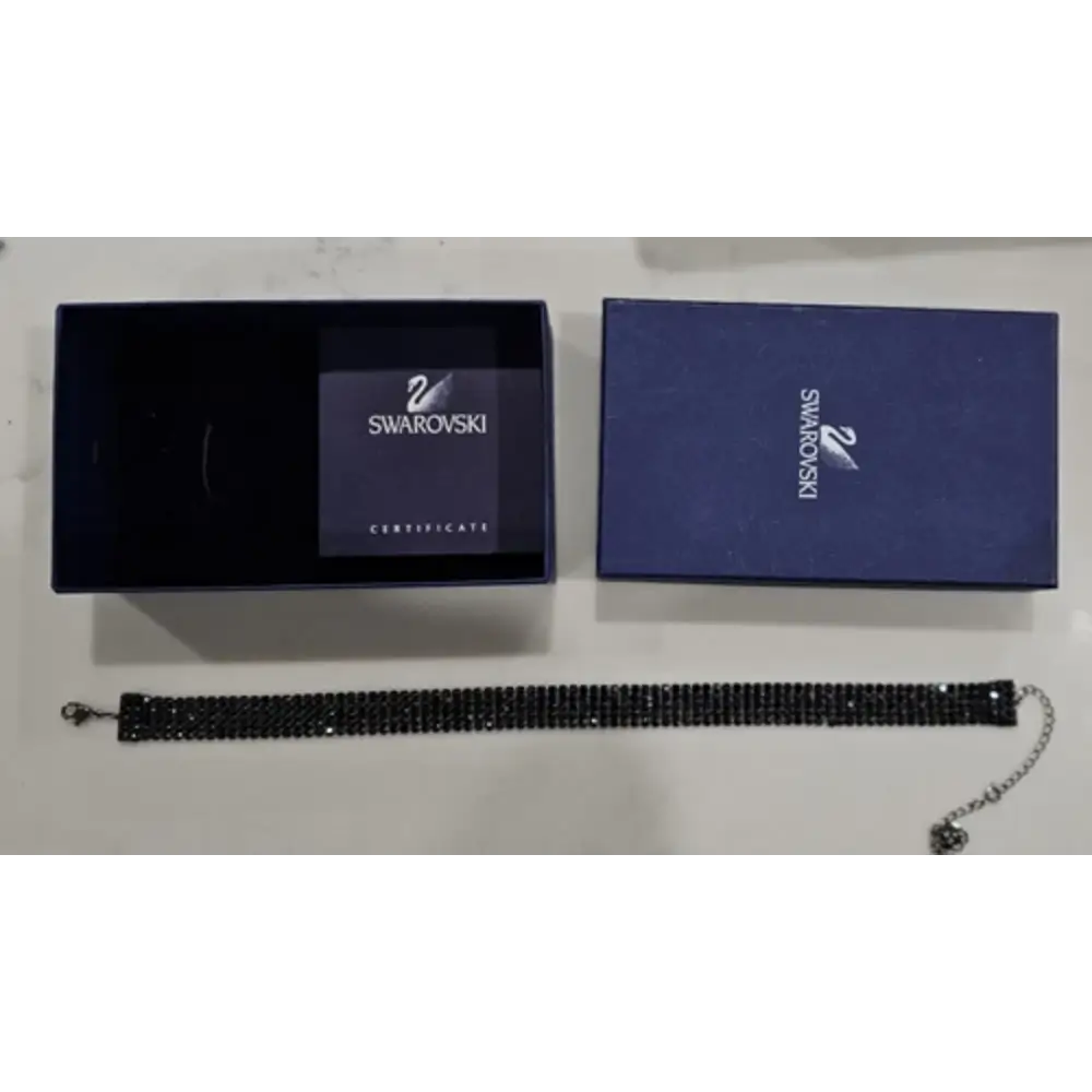 Swarovski bracelet with packaging on a white background