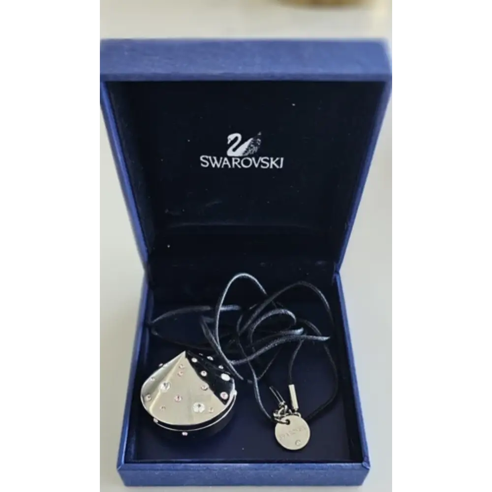 Swarovski necklace in a blue box