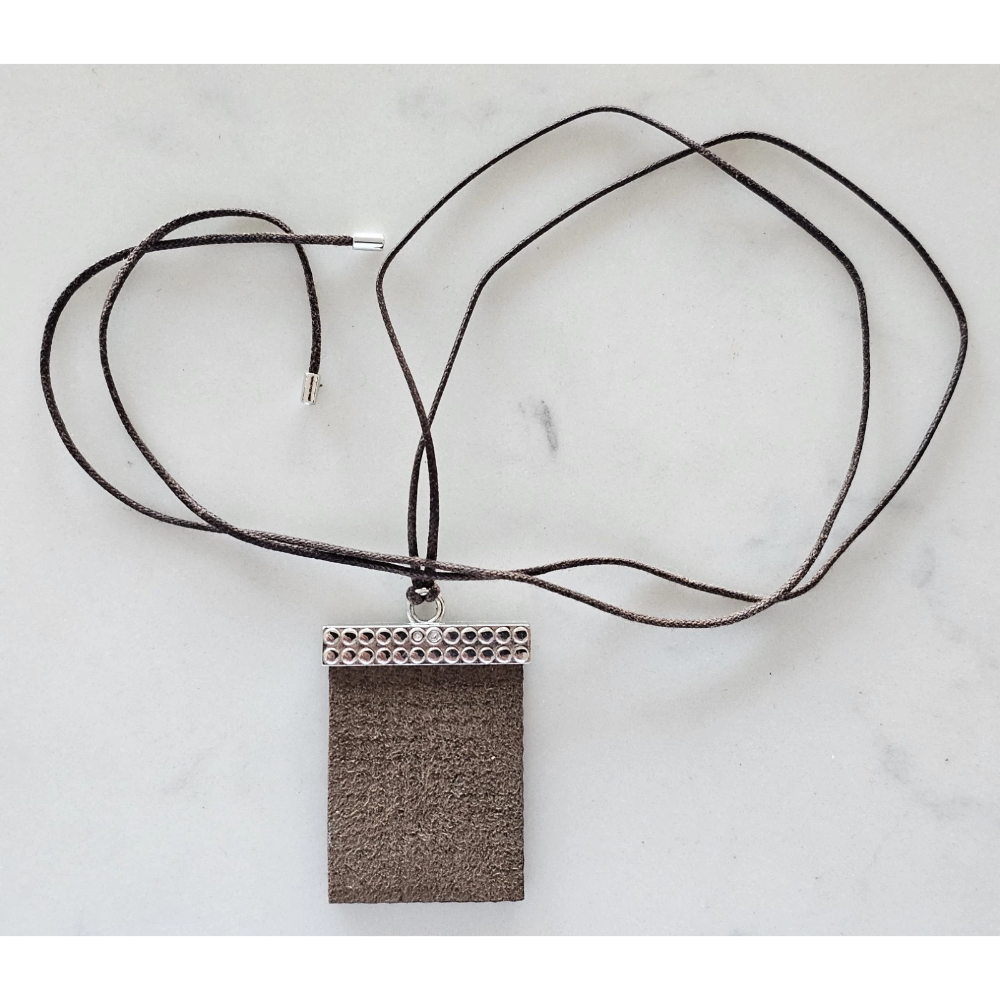 Necklace with a rectangular pendant