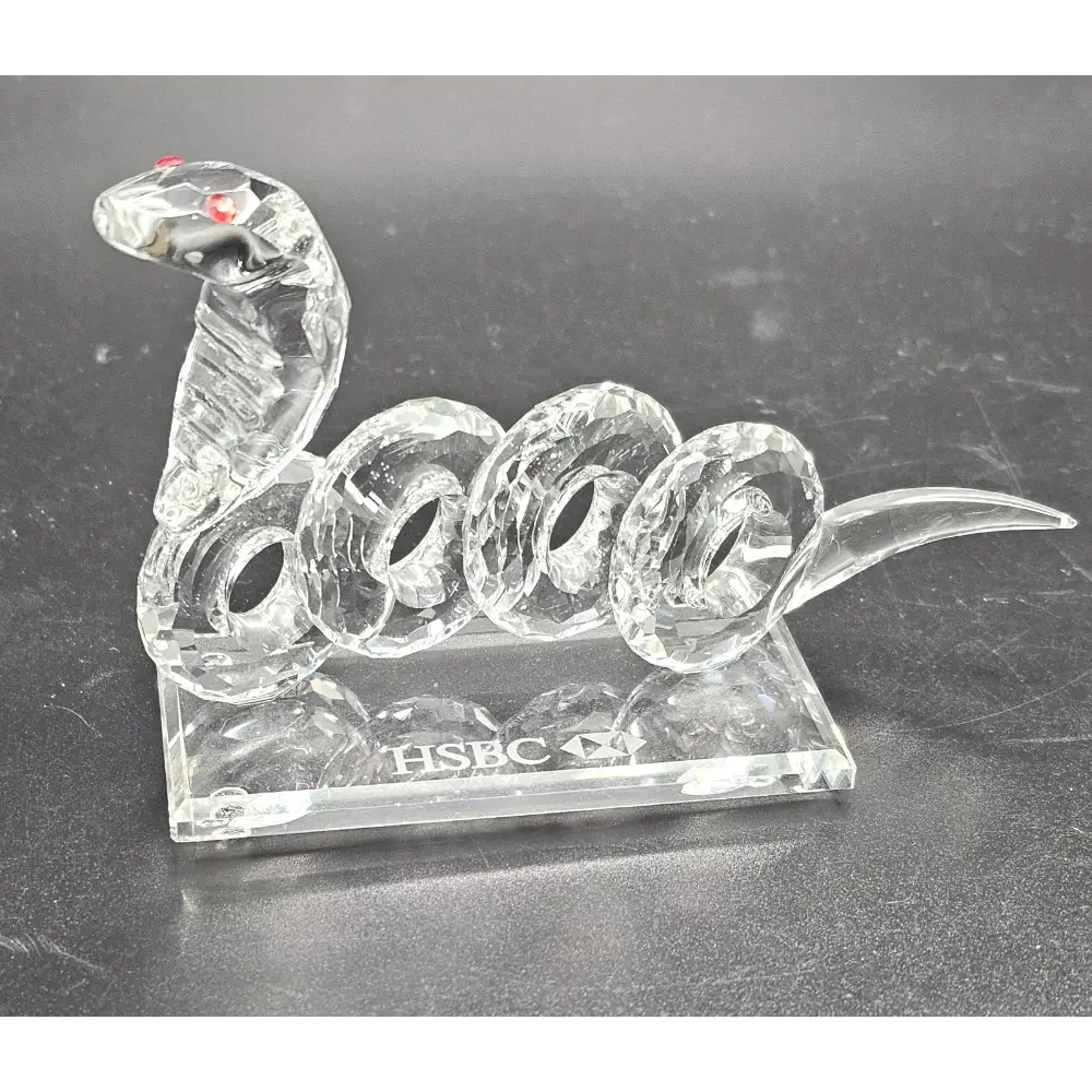 Crystal sculpture of a snake