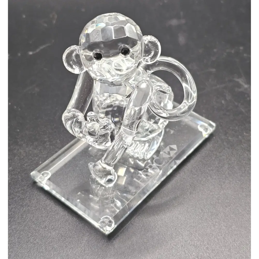 Crystal monkey figurine