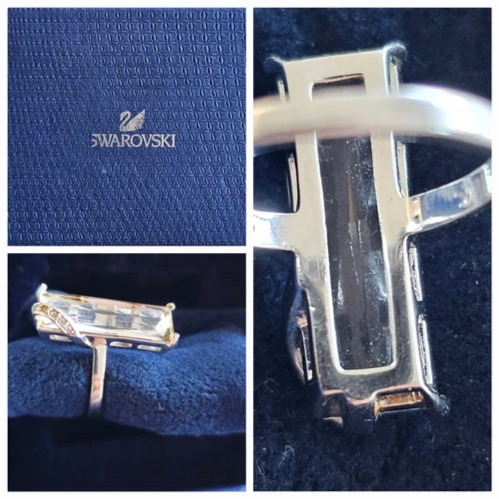 Collage of a Swarovski crystal ring