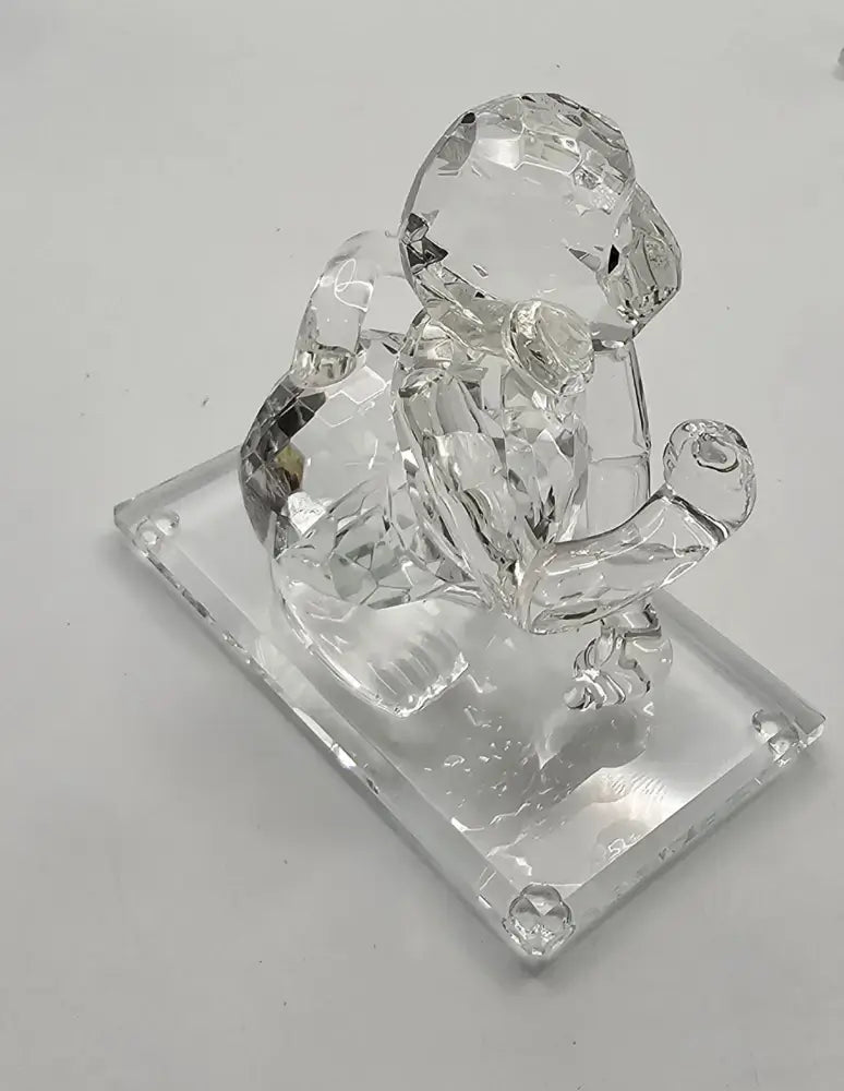 Clear crystal monkey figurine