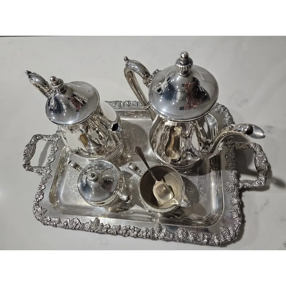 Vintage silver plated tea & coffee set, perfect for display or serving guests