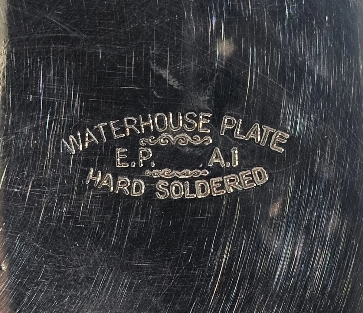 Waterhouse Plate E.P. A.1 Hard Soldered mark on the base of the set