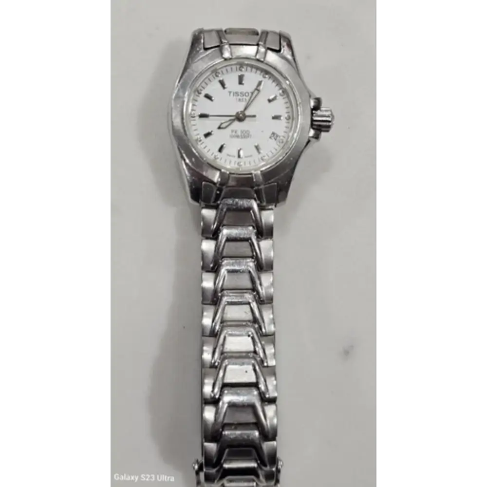 Silver Tissot watch