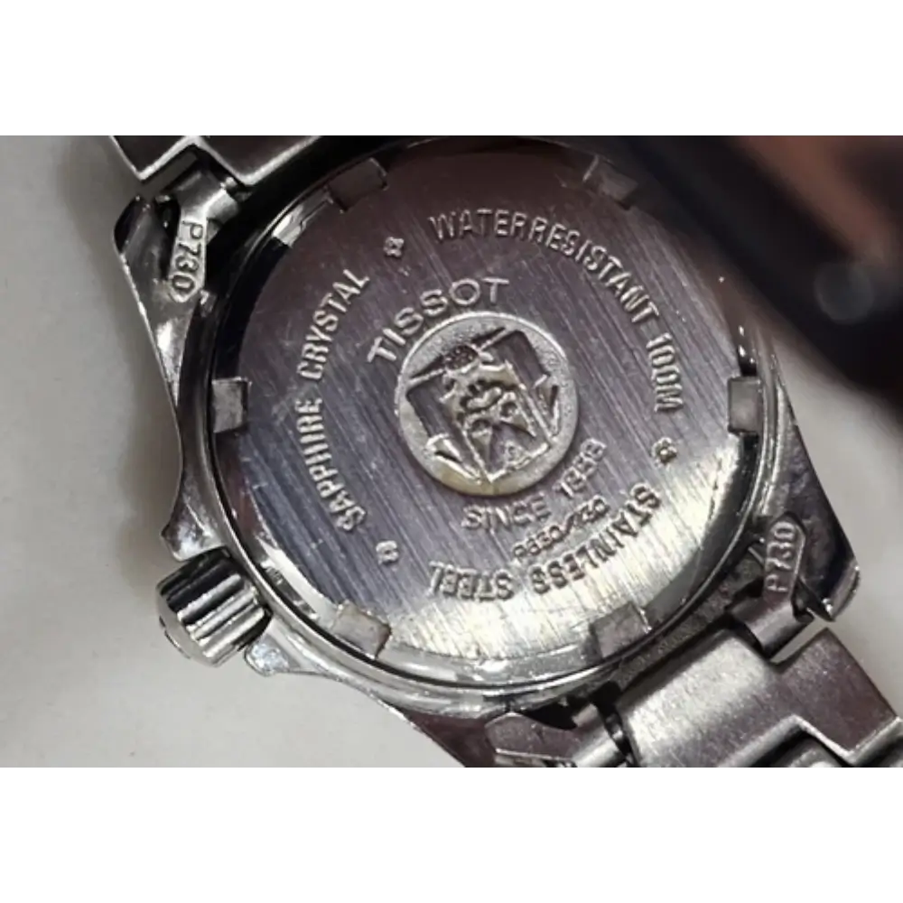 Back view of a Tissot watch