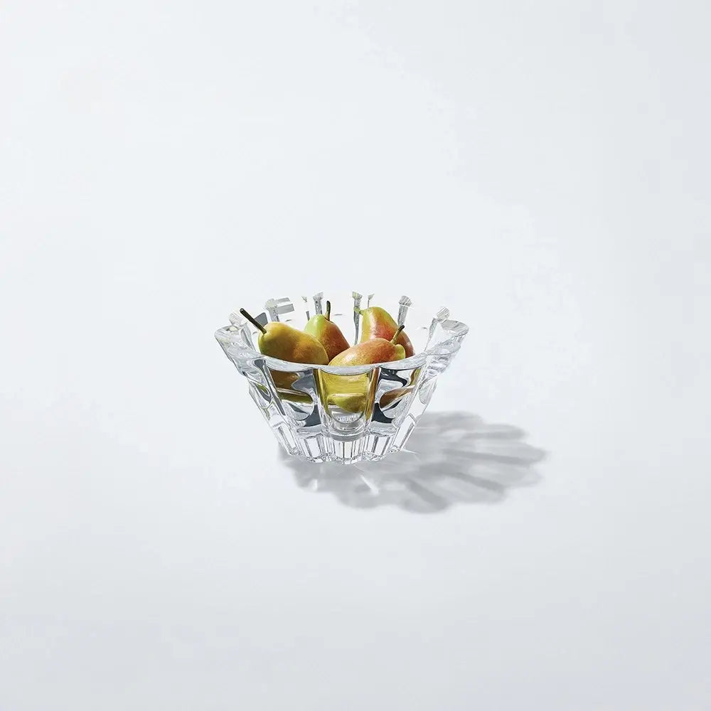 The Waterford Marquis Aster Bowl 25cm used as a sophisticated centerpiece on a modern dining table.