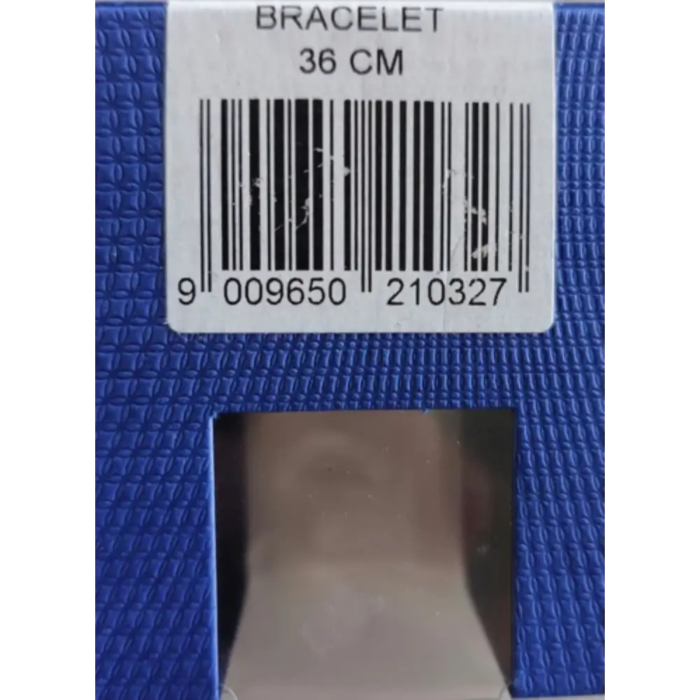 Blue bracelet packaging