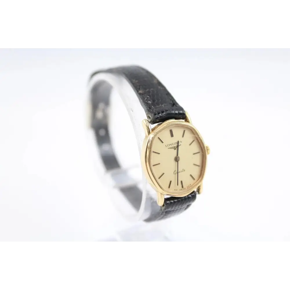Womens Longines GoldTone Watch on white background