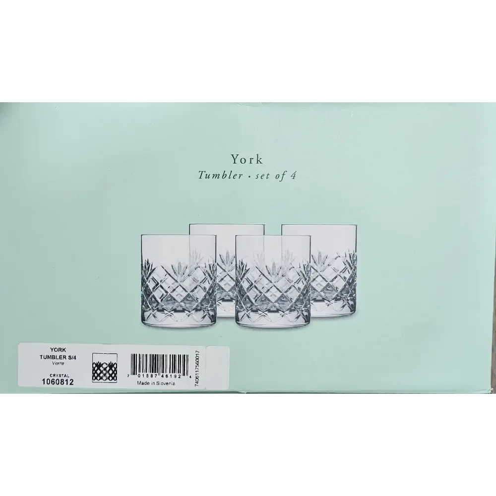 Stuart York Tumbler Set of 4 by Waterford - 325ml Crystal Set