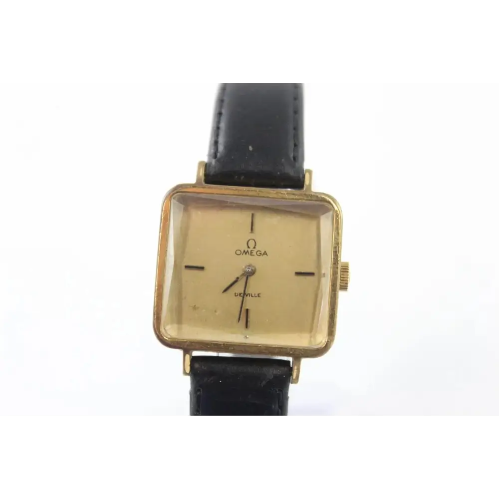 Vintage Omega watch with black strap
