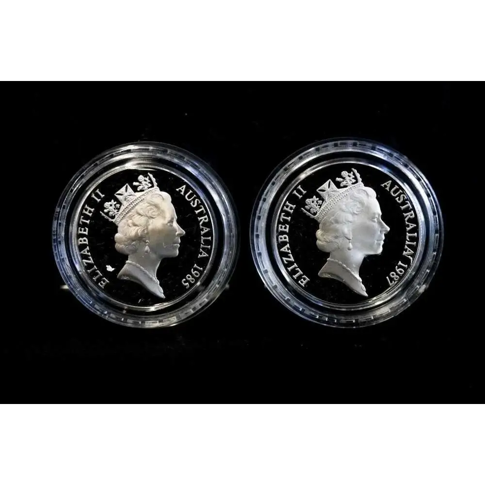 1985 Victoria & 1987 NSW State Series $10 Proof Silver Coins – Set of Two (2x20g) from our Vintage British Coins & Commemorative Sets Australia collection