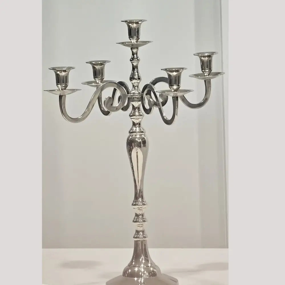 5-Arm Silver Candelabra Candle Holder from our Antique & Vintage Collectibles Australia