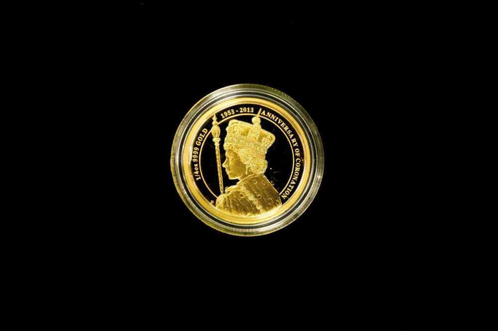 60th Anniversary of the Coronation of Queen Elizabeth II 2013 $25 Gold Proof Coin, 1/4 oz
