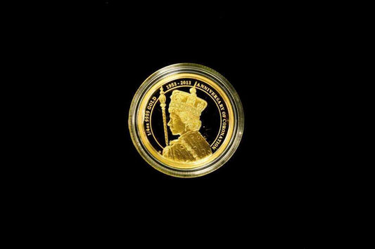 60th Anniversary of the Coronation of Queen Elizabeth II 2013 $25 Gold Proof Coin, 1/4 oz