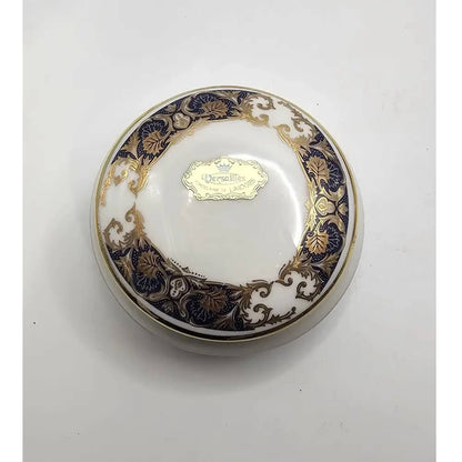 Limoges Blue & Gold Trinket Box
