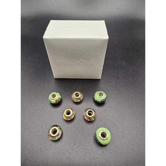 Pandora beads with floral design 