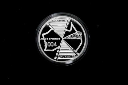 2004 Adelaide to Darwin Railway $5 Silver Proof Coin 1 oz
