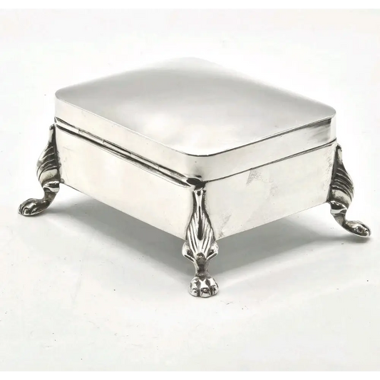 Edwardian Sterling Silver Trinket Box by T.H. Hazlewood & Co