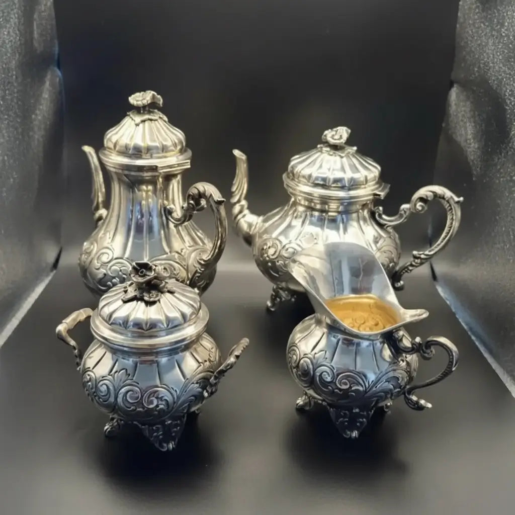 Antique 800 silver complete tea set 1800 grams from our Antique & Vintage Collection