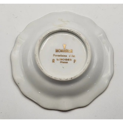 Back of a white ceramic Ashtray