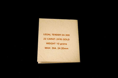 Australian $200 1987 Gold Proof Coin 10 g, Royal Australian Mint