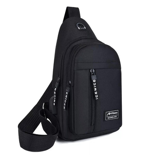 Black Travel Cross Body Bag 