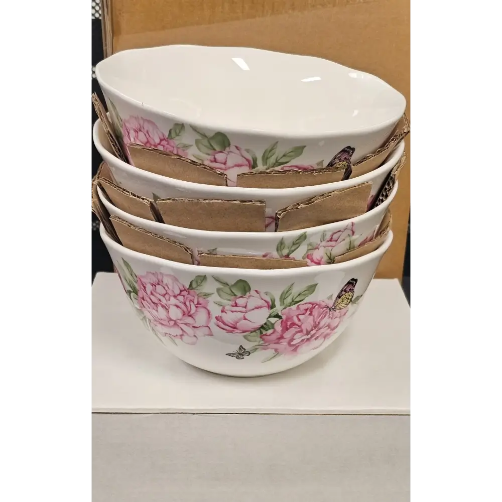 Elegant Royal Albert porcelain bowls with Friendship Roses pattern