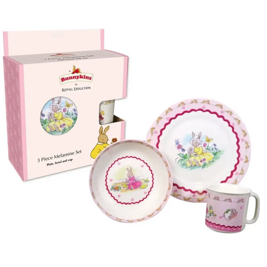 Royal Doulton Bunnykins Melamine 3 Piece Set (Heart)