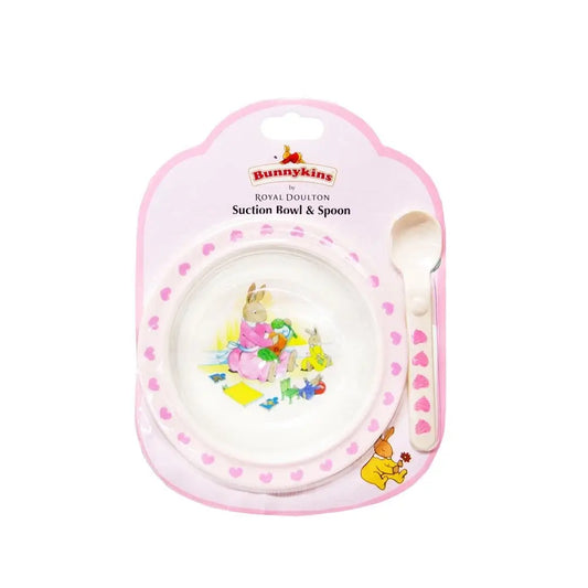 Royal Doulton Bunnykins Melamine Suction Bowl &amp; Spoon Set 