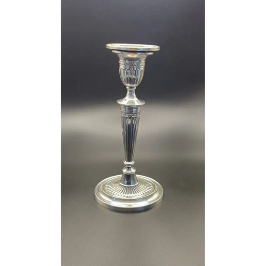 Silver candlestick holder
