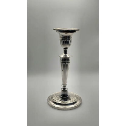 Silver candlestick holder