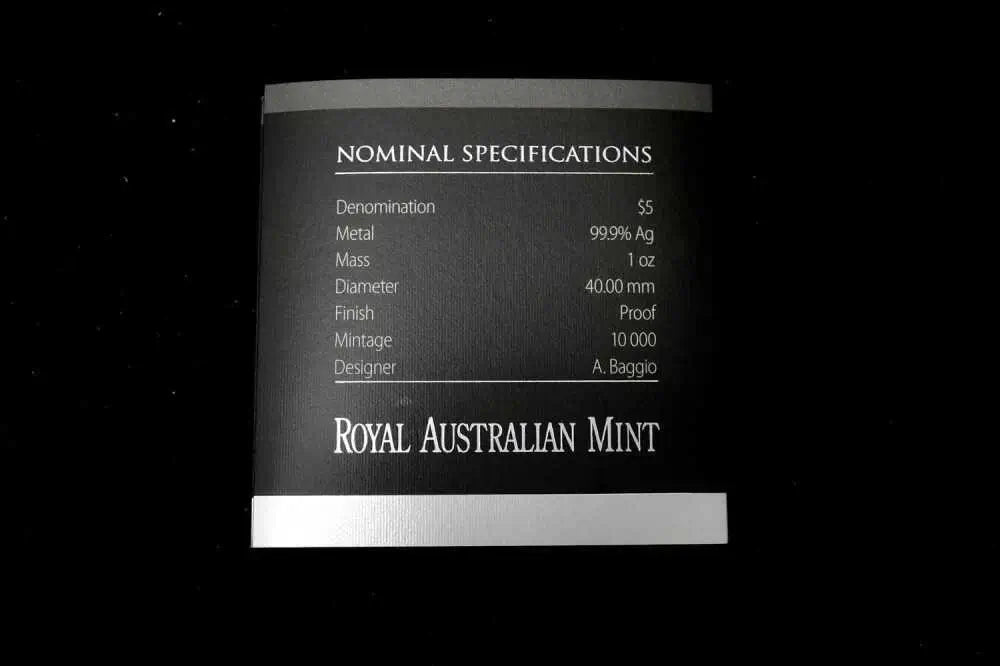 Nominal specifications card for 2015 Gallipoli Landing 1oz silver proof coin | Koalaehub