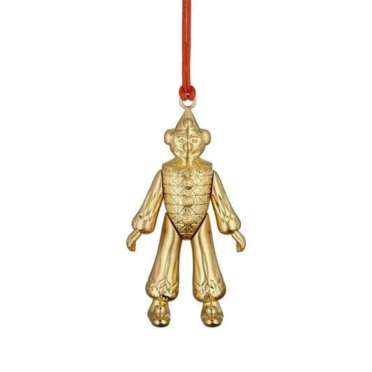 Gold monkey ornament hanging 