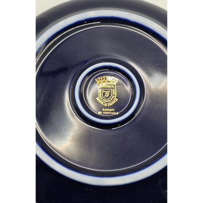 blue rim with a logo in the center