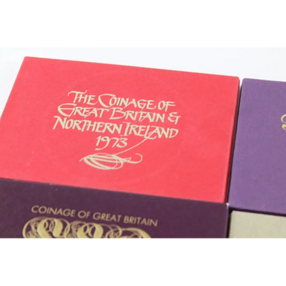 Individual coin close-up from a mixed-year Royal Mint set