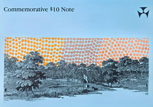 Commemorative $10 Note folder cover for the Australia 1988 Bicentennial polymer banknote