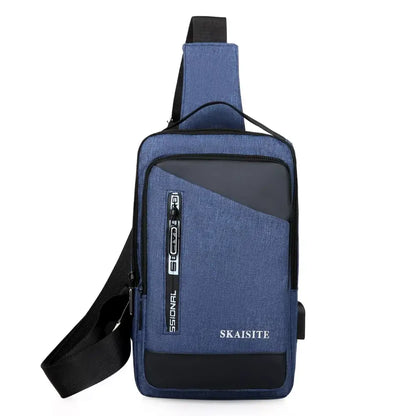 Blue unisex travel bag