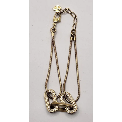 Gold chain necklace with a clasp