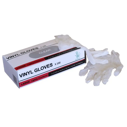 Daffodil Vinyl Gloves in Small Medium Large and X-Large sizes - Ambidextrous and Durable Fit