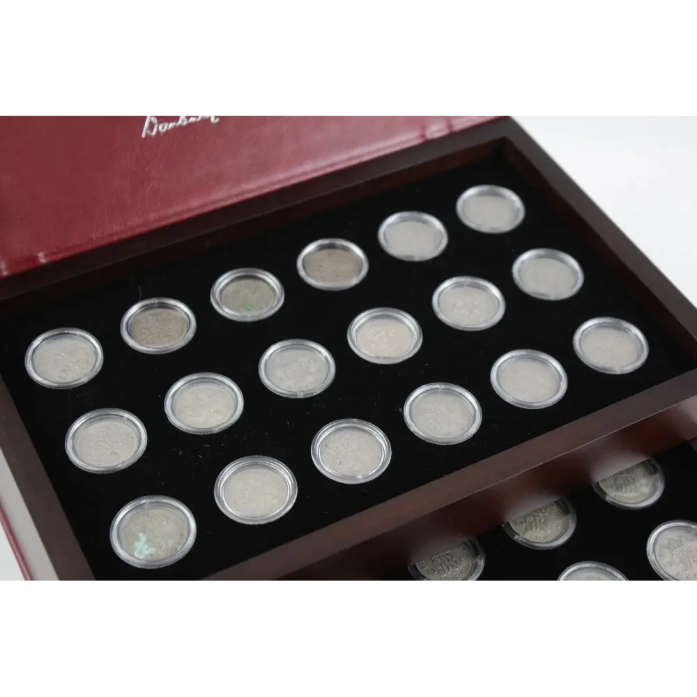 Last of the Sixpences Display by Danbury Mint – Opened View Showing Compartments