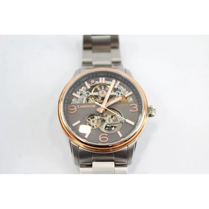 Earnshaw Skeleton Watch on gray background