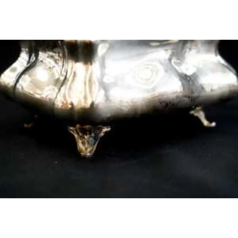 Manton Silver Sugar Box Engine-Turned Pattern Detail - 1950s Design