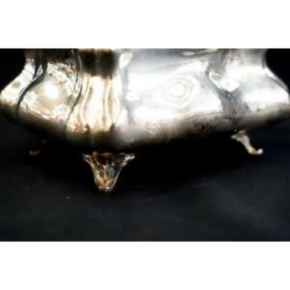 Manton Silver Sugar Box Engine-Turned Pattern Detail - 1950s Design