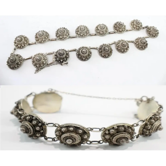 Decorative silver bracelet